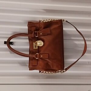 Michael Michael Kors brown leather Hamilton bag.